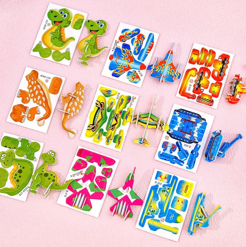 Educational 3D Cartoon Puzzle (pack of 10)