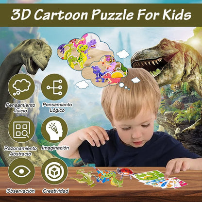 Educational 3D Cartoon Puzzle (pack of 10)