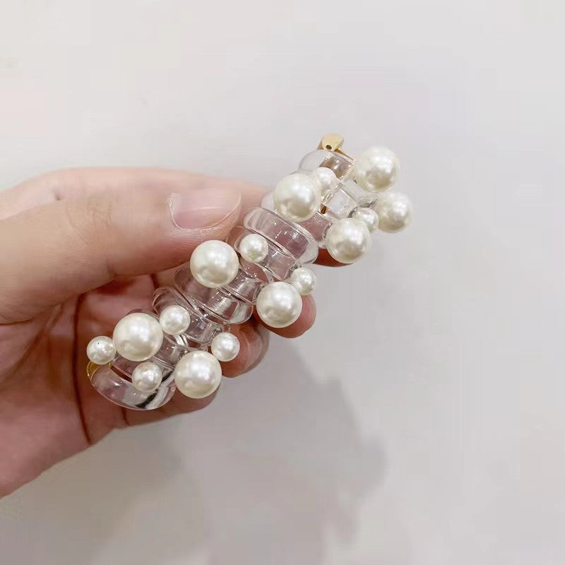 Pearl Phone Cord Wire Hair Bands (2 pcs)