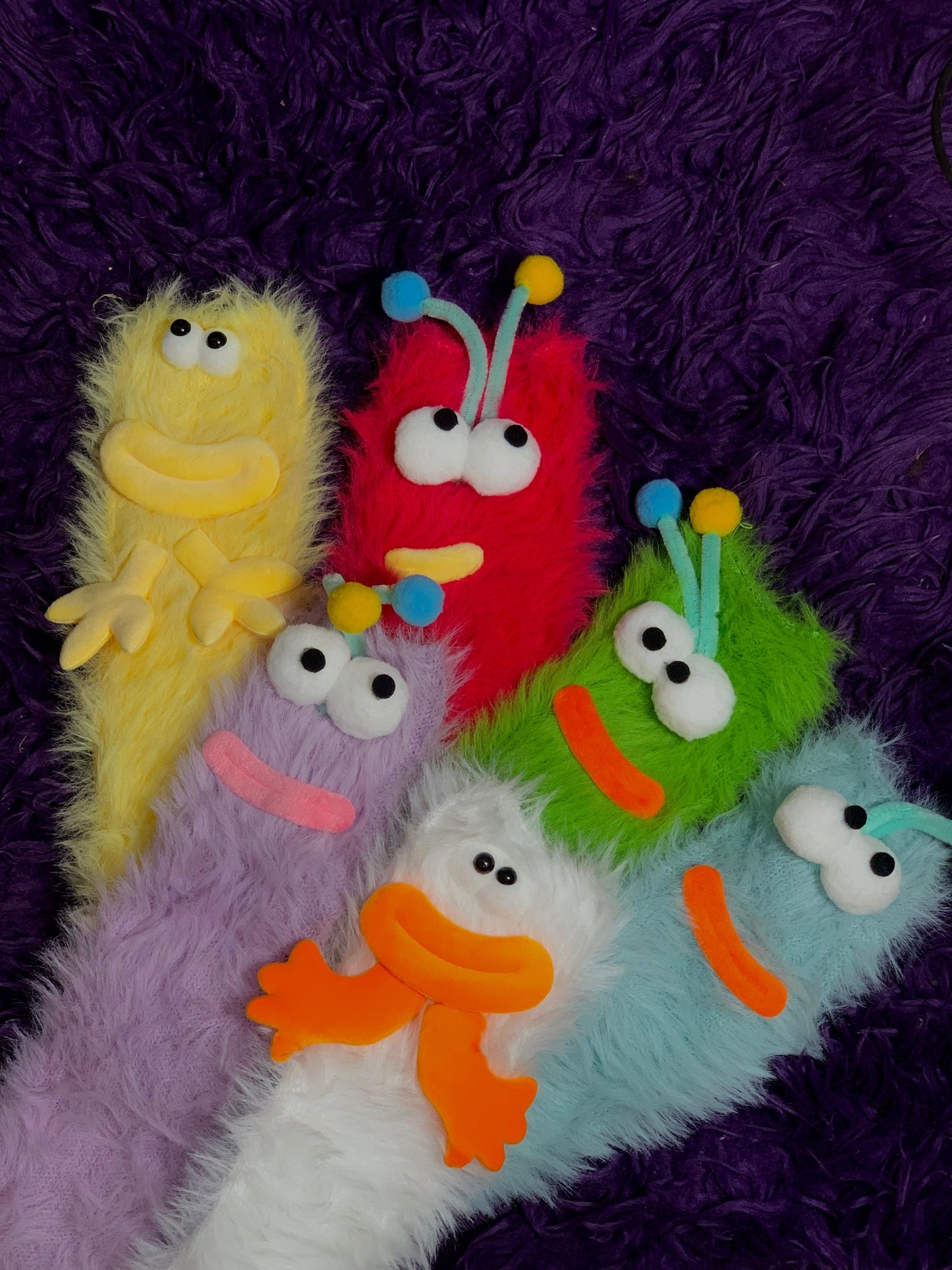 Coral velvet three-dimensional quirky socks