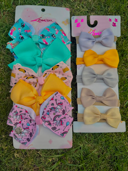 Girls’ Hair Accessories Collection – Bows, Clips, Pins & Elastic Bands