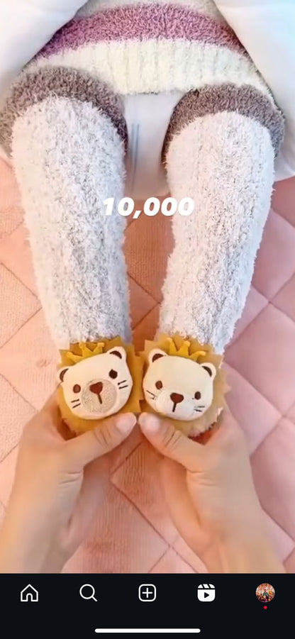 Baby Cartoon Fuzzy Warmer Socks