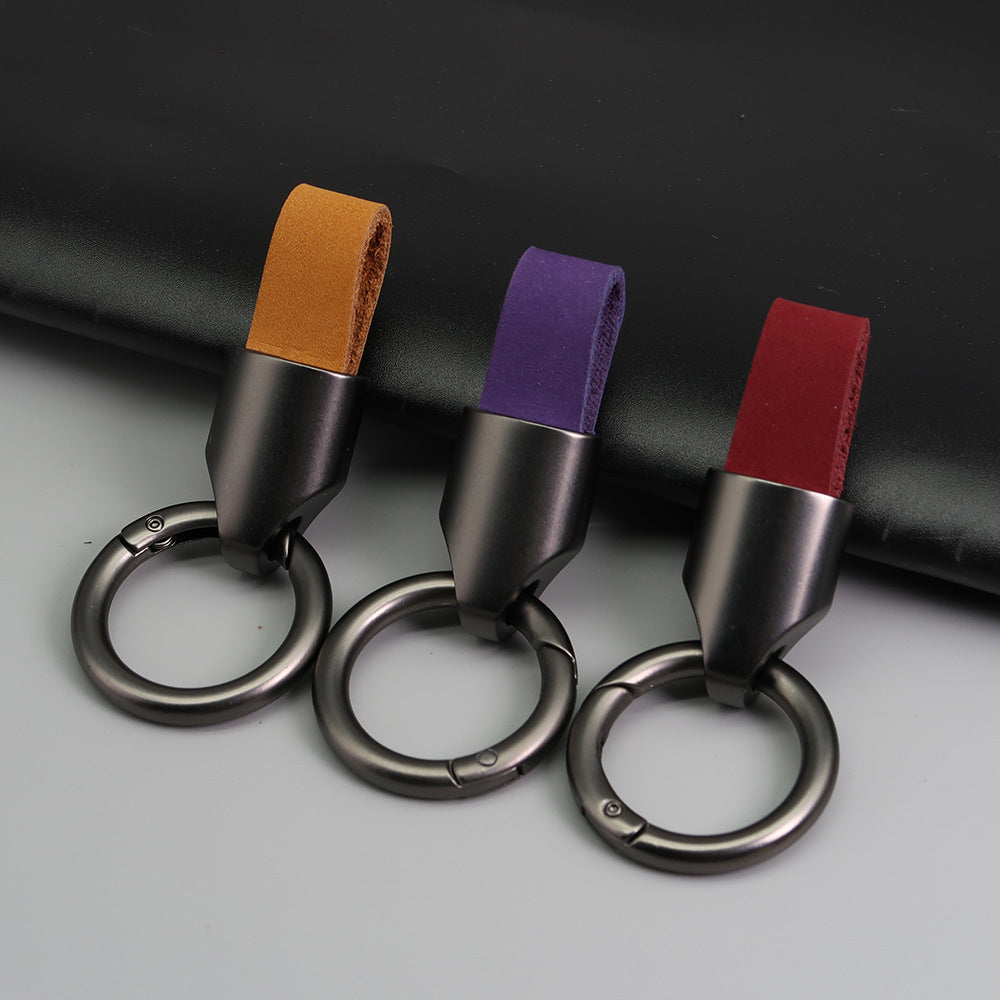 Frosting Leather Car Keychain