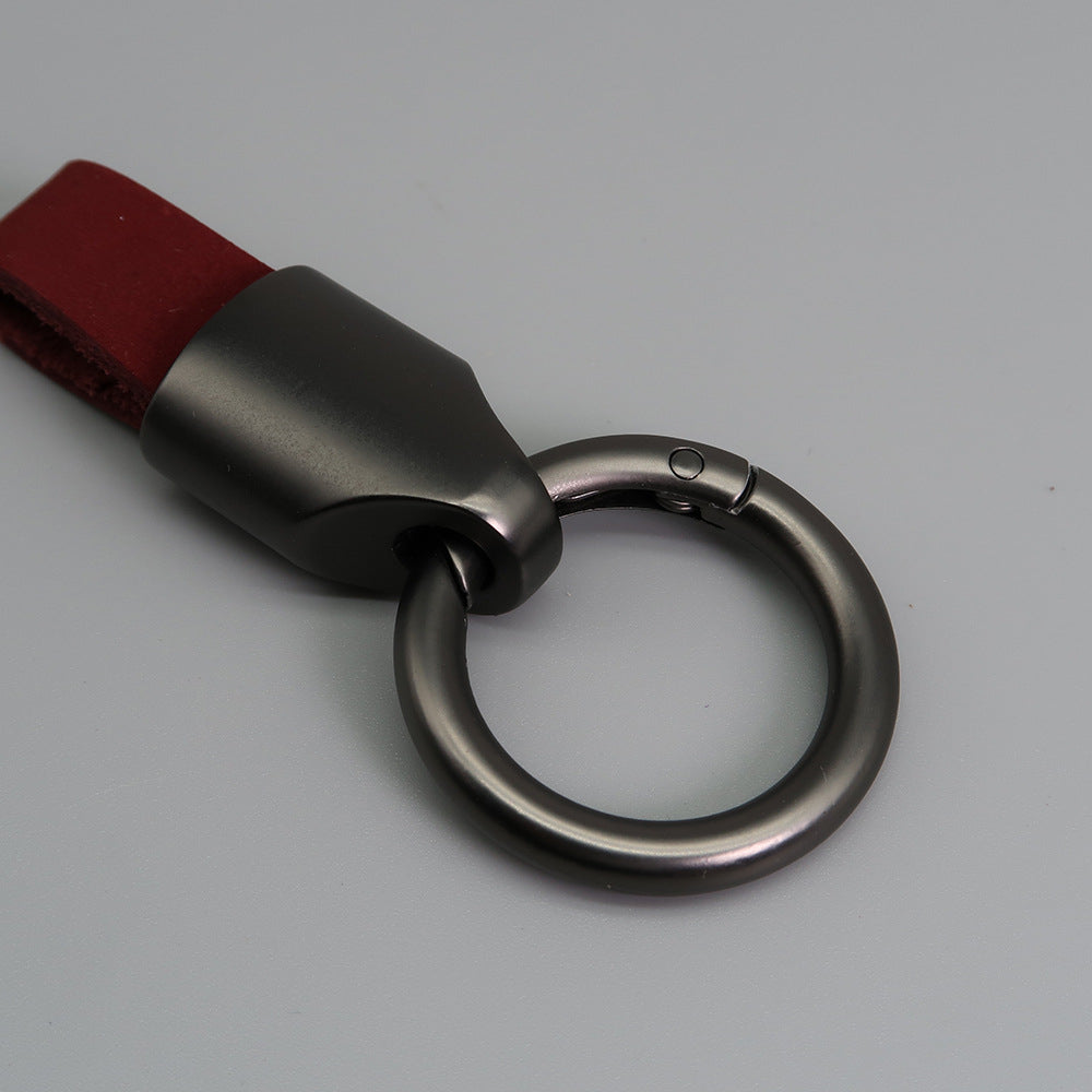 Frosting Leather Car Keychain
