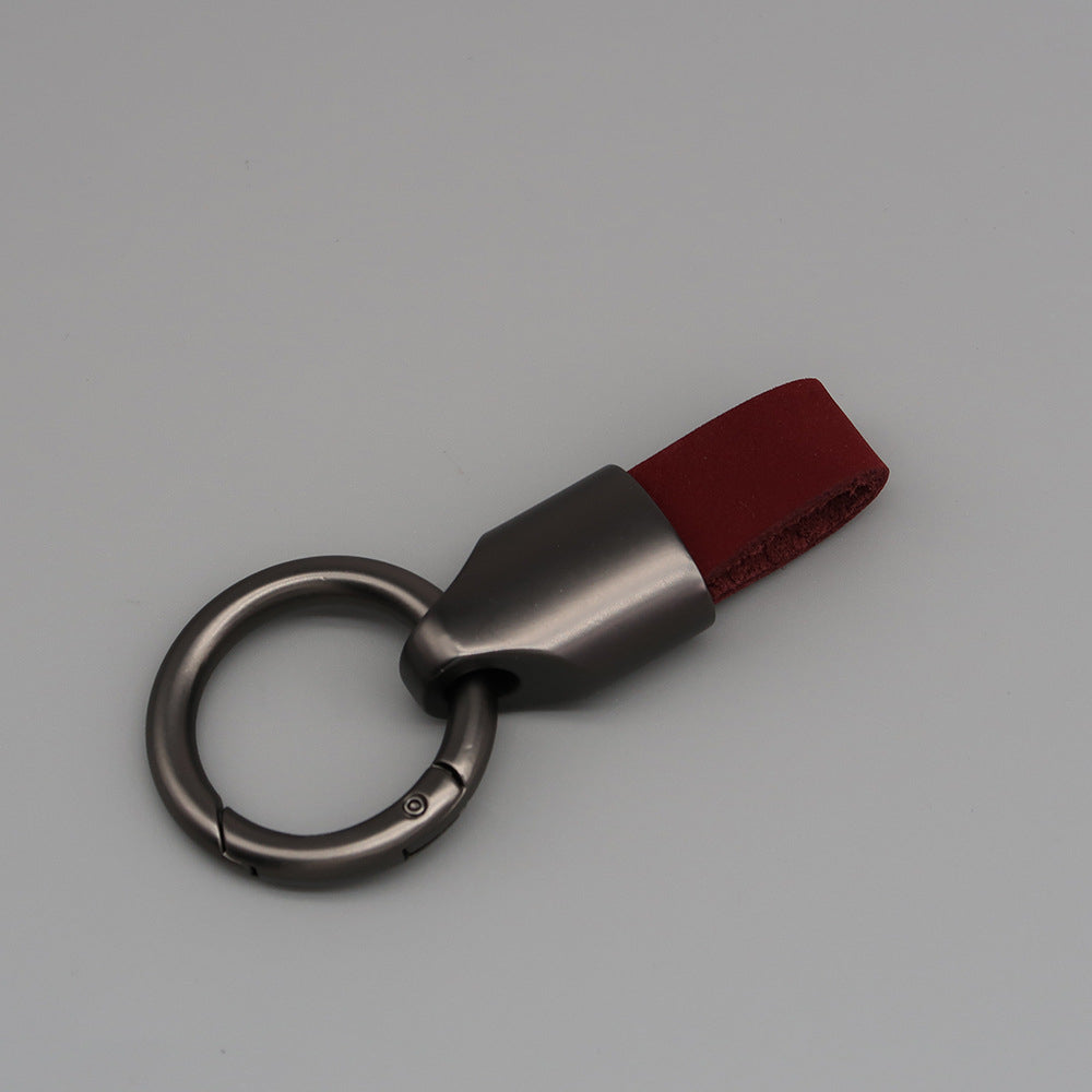 Frosting Leather Car Keychain